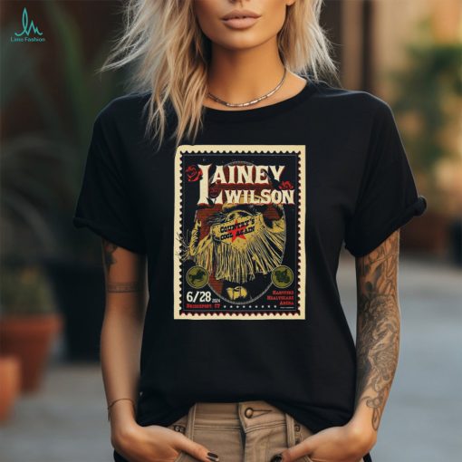 Official Poster Lainey Wilson June 28 2024 Hartford HealthCare Amphitheater in Bridgeport CT t shirt