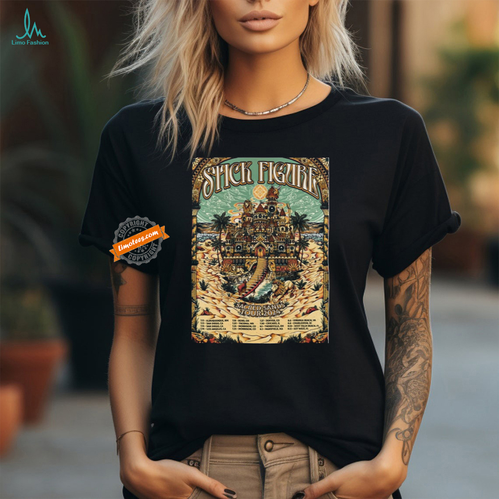 Official Poster Stick Figure Sacred Sands Tour 2024 t shirt Official Poster Stick Figure Sacred Sands Tour 2024 t shirt