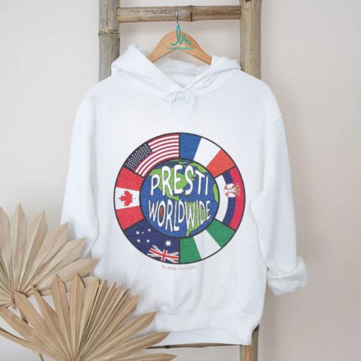Official Presti Worldwide The Uncontested Podcast Flag T shirt