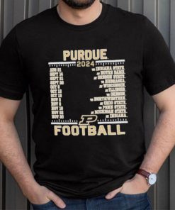 Official Purdue Boilermakers Champion 2024 Football Schedule Shirt