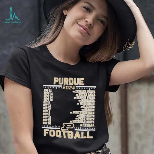 Official Purdue Boilermakers Champion 2024 Football Schedule Shirt