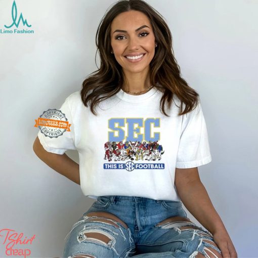 Official SEC Mascots This Is Football 2024 Shirt