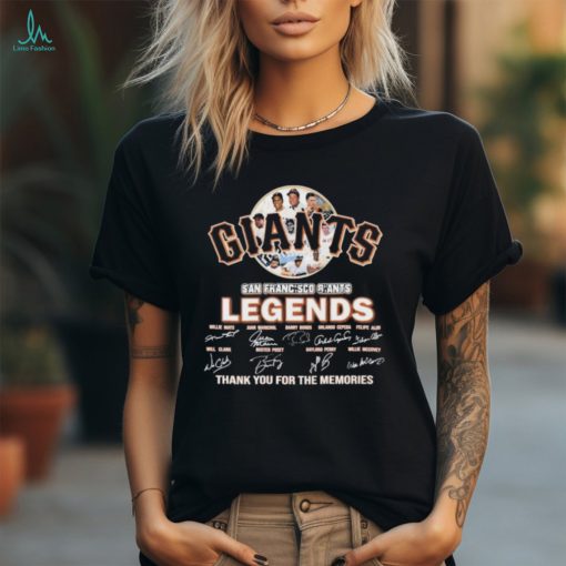 Official San Francisco Giants Legends Thank You For The Memories T shirt