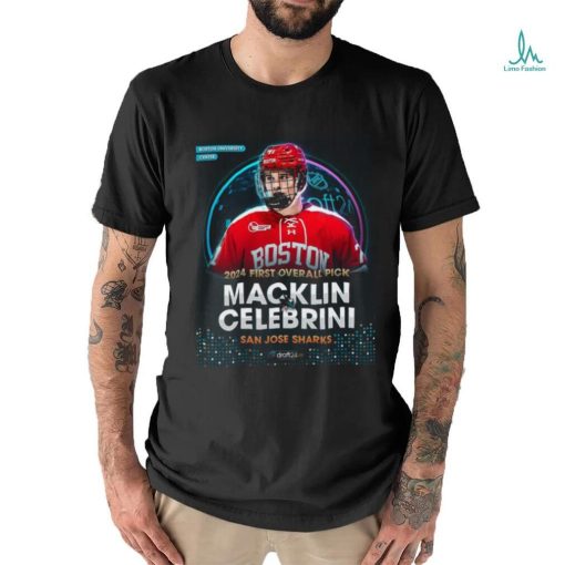 Official San Jose Sharks Select Forward Macklin Celebrini With The First Overall Selection In The NHL Draft 2024 Vintage T Shirt