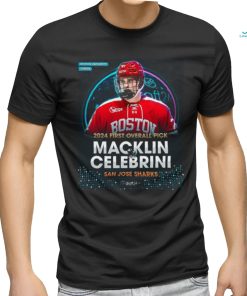 Official San Jose Sharks Select Forward Macklin Celebrini With The First Overall Selection In The NHL Draft 2024 Vintage T Shirt