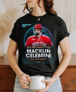 Official San Jose Sharks Select Forward Macklin Celebrini With The First Overall Selection In The NHL Draft 2024 Vintage T Shirt