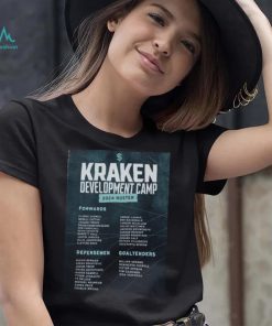 Official Seattle Kraken Development Camp 2024 Roster Shirt