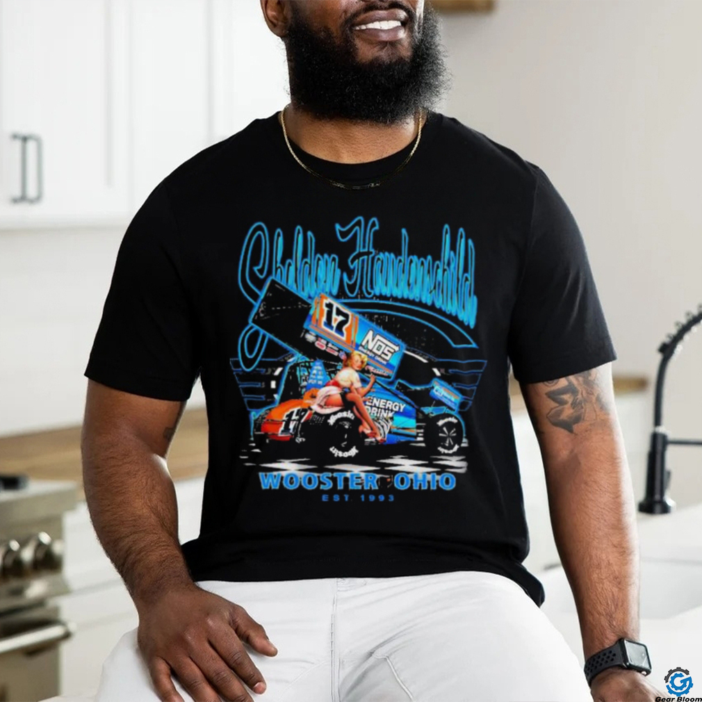 Official Sheldon Haudenschild Wooster Ohio Est 1993 Racing Car And Girl T shirt Official Sheldon Haudenschild Wooster Ohio Est 1993 Racing Car And Girl T shirt