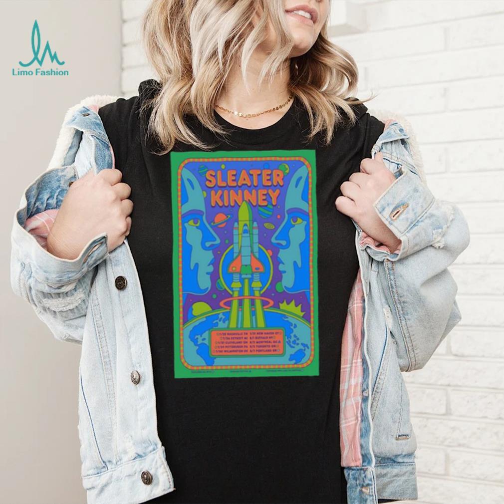 Official Sleater Kinney North American Tour 2024 Poster Shirt Official Sleater Kinney North American Tour 2024 Poster Shirt