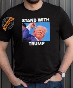 Official Stand With Trump Fight Gun Shot Fired Rally Shooting T Shirt