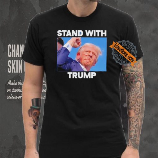 Official Stand With Trump Fight Gun Shot Fired Rally Shooting T Shirt