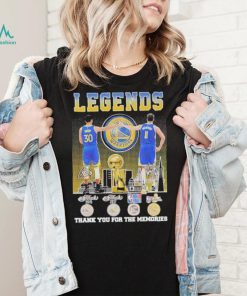 Official Stephen Curry and Klay Thompson Legends Golden State Warriors Thank You For The Memories Signatures Shirt