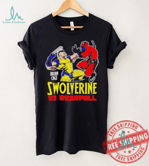 Official Swolverine vs deadpull brian cage T shirt