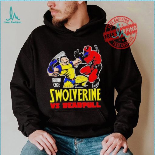 Official Swolverine vs deadpull brian cage T shirt