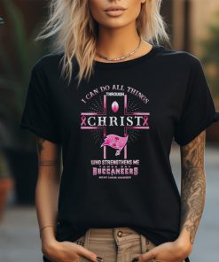 Official Tampa Bay Buccaneers Breast Cancer Awareness I Can Do All Things Through Christ Shirt