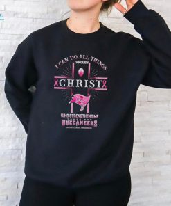 Official Tampa Bay Buccaneers Breast Cancer Awareness I Can Do All Things Through Christ Shirt
