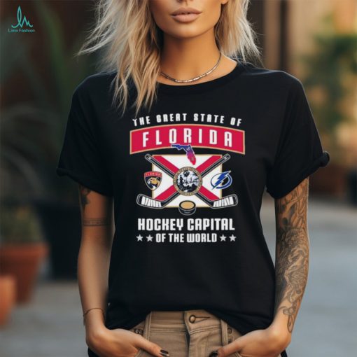 Official Tampa Bay Lightning And Florida Panthers The Great State Of Florida Hockey Capital Of The World Shirt