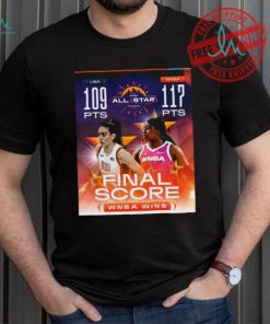 Official Team WNBA Win 117 pts – 109 pts Team USA 2024 WNBA All Star Game Final Score Shirt