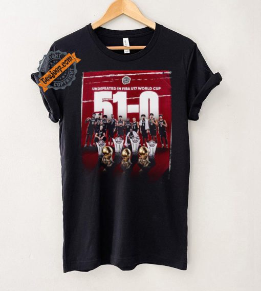 Official Teams USA Basketball Undefeated In Fiba U17 World Cup Shirt