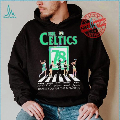 Official The Boston Celtics 78 Years Signatures Thank You For The Memories shirt