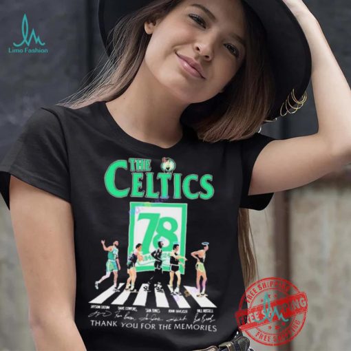 Official The Boston Celtics 78 Years Signatures Thank You For The Memories shirt