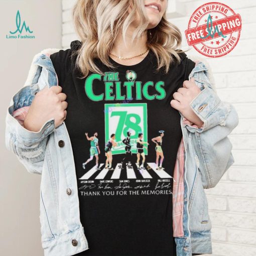 Official The Boston Celtics 78 Years Signatures Thank You For The Memories shirt