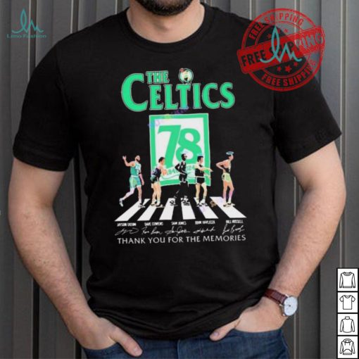 Official The Boston Celtics 78 Years Signatures Thank You For The Memories shirt