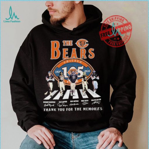 Official The Chicago Bears Abbey Road 1920 2025 Thank You For The Memories Signatures shirt