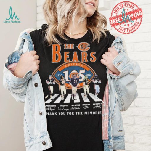 Official The Chicago Bears Abbey Road 1920 2025 Thank You For The Memories Signatures shirt