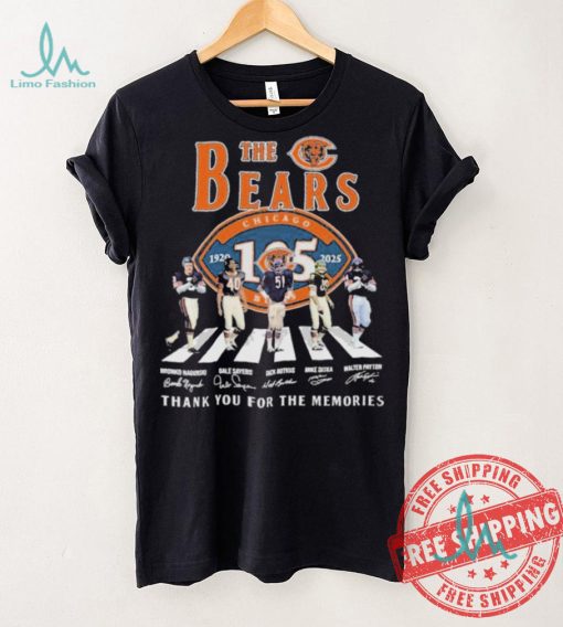 Official The Chicago Bears Abbey Road 1920 2025 Thank You For The Memories Signatures shirt