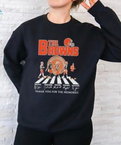 Official The Cleveland Browns Abbey Road Thank You For The Memories Signatures Shirt