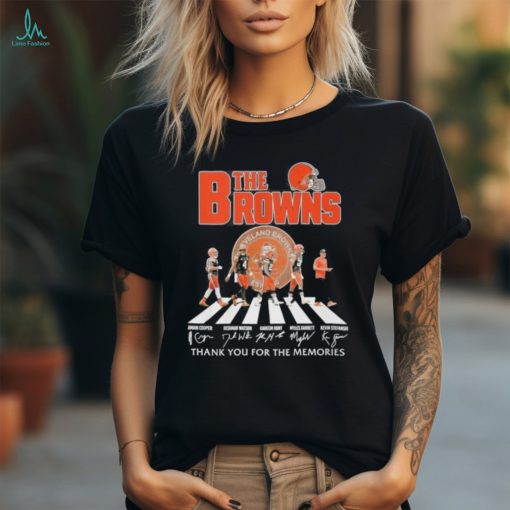 Official The Cleveland Browns Abbey Road Thank You For The Memories Signatures Shirt