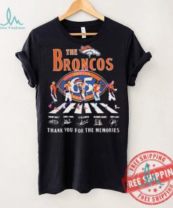 Official The Denver Broncos 65 Years 1959 2024 Signatures Thank You For The Memories shirt