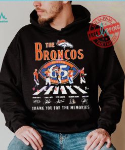 Official The Denver Broncos 65 Years 1959 2024 Signatures Thank You For The Memories shirt