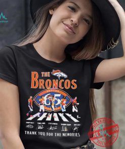 Official The Denver Broncos 65 Years 1959 2024 Signatures Thank You For The Memories shirt