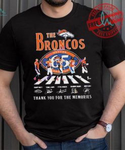 Official The Denver Broncos 65 Years 1959 2024 Signatures Thank You For The Memories shirt