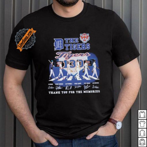 Official The Detroit Tigers Abbey Road Thank You For The Memories Signatures Shirt