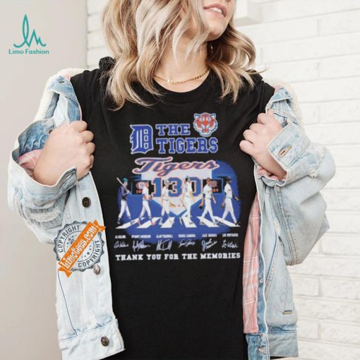Official The Detroit Tigers Abbey Road Thank You For The Memories Signatures Shirt