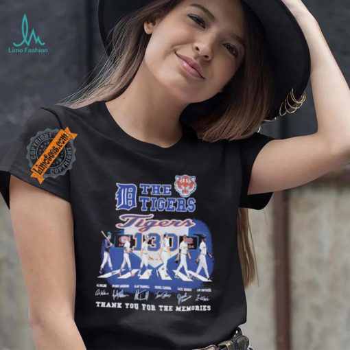 Official The Detroit Tigers Abbey Road Thank You For The Memories Signatures Shirt
