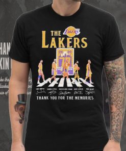 Official The Los Angeles Lakers 77 Years 1947 2024 Signatures Thank You For The Memories shirt