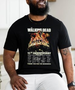 Official The Walking Dead 15th Anniversary 2009 2024 Thank You For The Memories Fan T Shirt