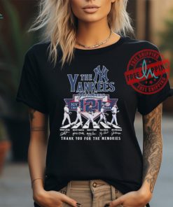 Official The Yankees Derek Jeter Mickey Mantle Whitey Ford Yogi Berra Joe Dimaggio Thank You For The Memories Shirt