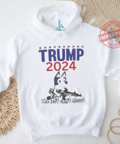 Official The left can’t shoot Donald Trump 2024 bluey T shirt