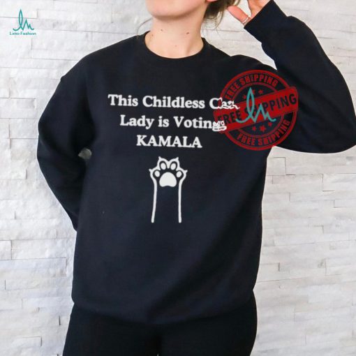 Official This Childless Cat Lady is Voting Kamala Shirt