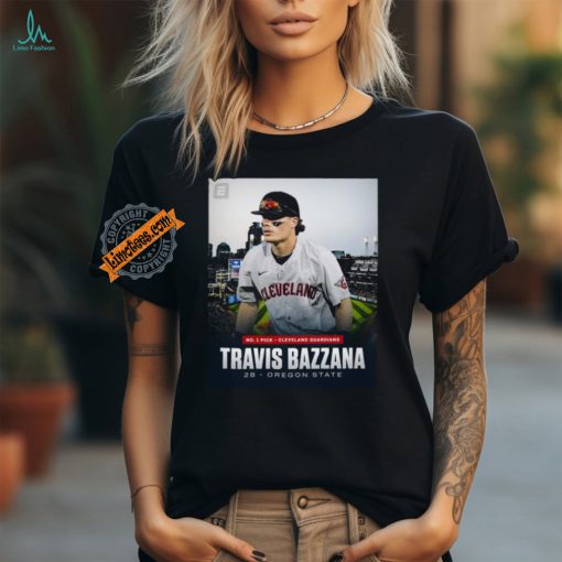 Official Travis Bazzana Cleveland Guardians No. 1 Pick 2 B Oregon State shirt