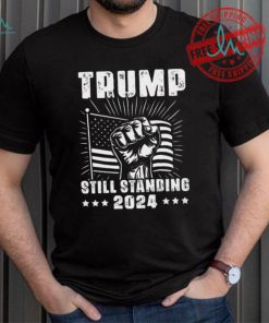 Official Trump 2024 Still Standing American Flag Donald Trump 2024 T Shirt, hoodie, sweater, long sleeve and tank top Official Trump 2024 Still Standing American Flag Donald Trump 2024 T Shirt