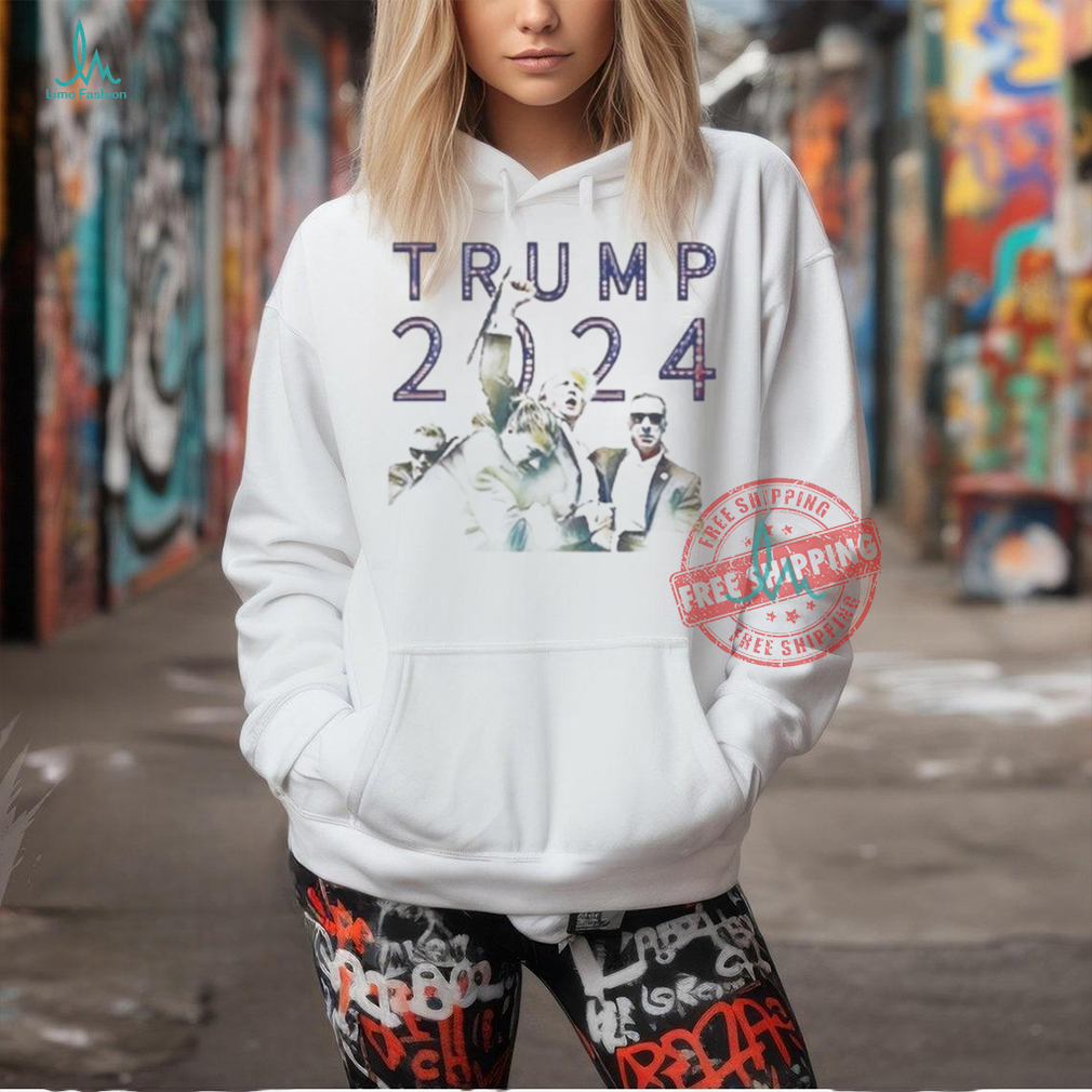 Official Trump 2024 survived shot at election rally shot T shirt Official Trump 2024 survived shot at election rally shot T shirt
