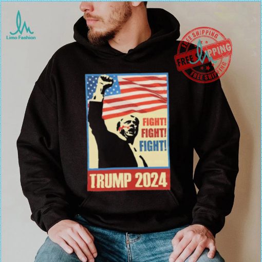 Official Trump Fight Fight Fight Trump Shooting 2024 America Flag History President Vintage T Shirt
