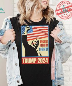 Official Trump Fight Fight Fight Trump Shooting 2024 America Flag History President Vintage T Shirt