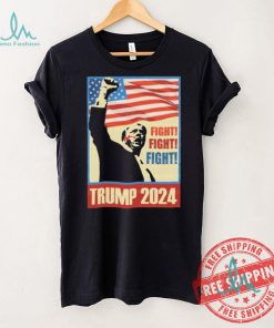 Official Trump Fight Fight Fight Trump Shooting 2024 America Flag History President Vintage T Shirt